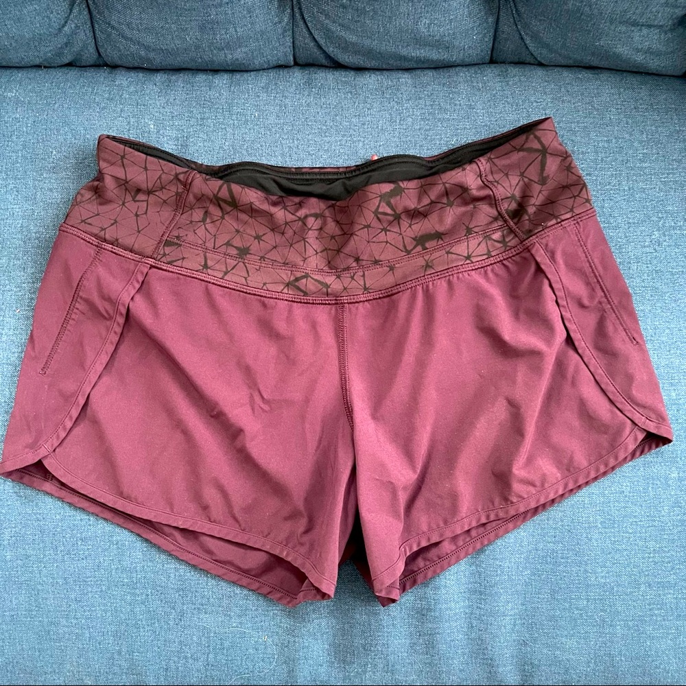 lululemon athletica Burgundy Athletic Shorts